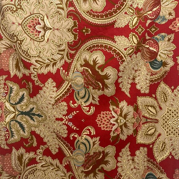 Vintage Ralph Lauren Home King Size Pillow Sham Red Paisley Sateen 1 EA - Picture 2 of 8